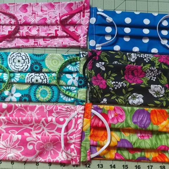 Floral cotton face mask 100% cotton - Picture 5 of 5